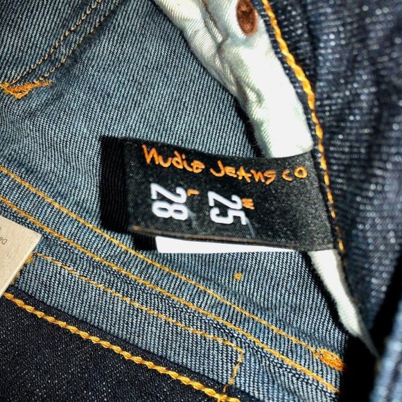 Nudie Jeans Co Men Skinny Lin Dry Deep Orange - 25x28 - Picture 3 of 5